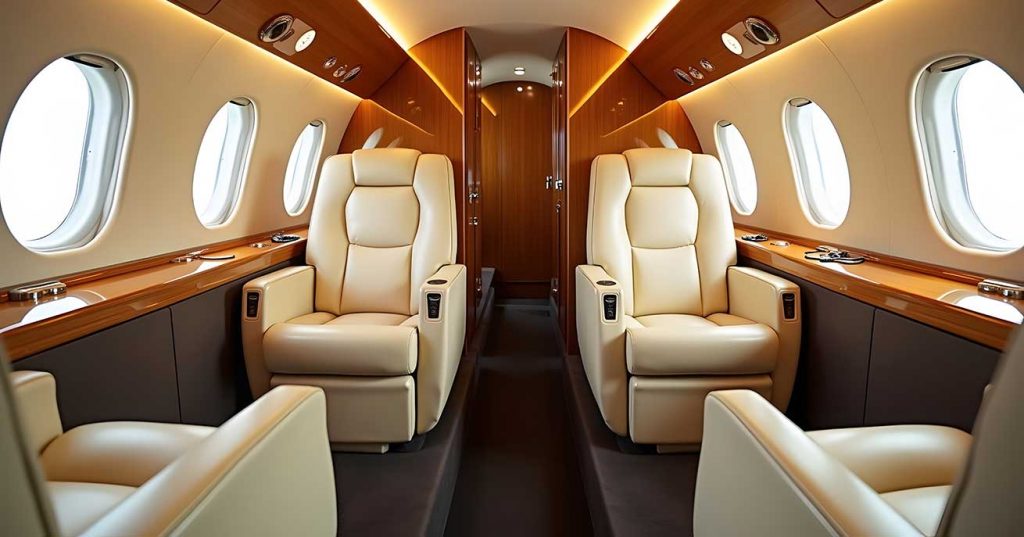 Kabine einer Embraer Legacy 600